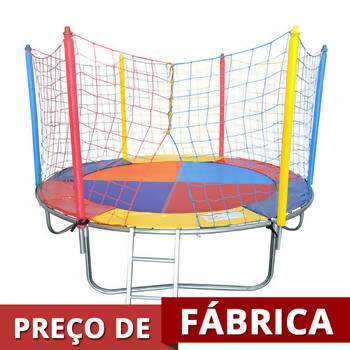 Cama Elástica Nacional 2,40m Multi Colorida