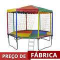 Cama Elástica Nacional Colorida Oitavada Com Toldo - 3,00m